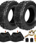 13x5.00-6 Go Kart Tires With Inner Tubes 2 Pack For Razor Dirt Quad Tire set with tubes and valves, heavy duty off road wheels