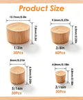 150 Piece Hardwood Hole Plugs For Fast Furniture Makeovers And Paint Ready Surfaces That Fit Like A Glove To Deliver A Totally Legit Smooth Flush Finish On Any Weekend Warrior Project size chart showing four sizes of wood plugs.