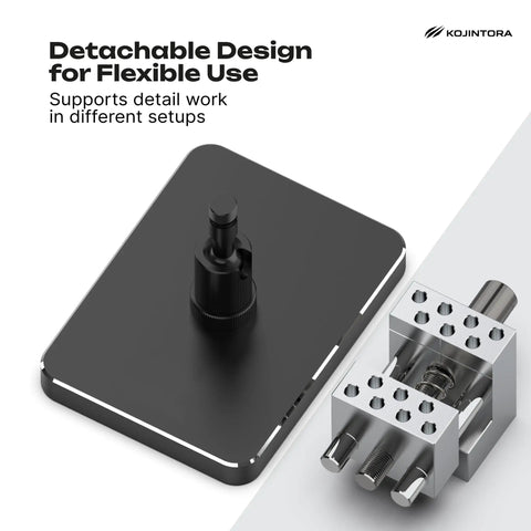 Totally Portable Nifty Mini Table Vise With Quick Swap Clamp, Super Compact Bench Vice, detachable design for flexible use.
