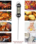 Ultimate Digital Meat Thermometer For Cooking And Grilling Instant Read Probe for multiple foods and baby milk temperature display.