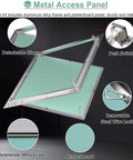 Straight Up Sleek Paintable Attic Access Door For Drywall Ceiling And Plumbing Inspection Panel with aluminum alloy frame and detachable hinge.