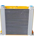Beefy Hydraulic Air Cooler with 5800W cooling power, front view of DC 24V air cooled radiator for industrial applications