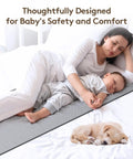 Mother and child sleeping on graphene grounding mat for king bed, conductive sleep pad for deep sleep, stress relief, and more energy.