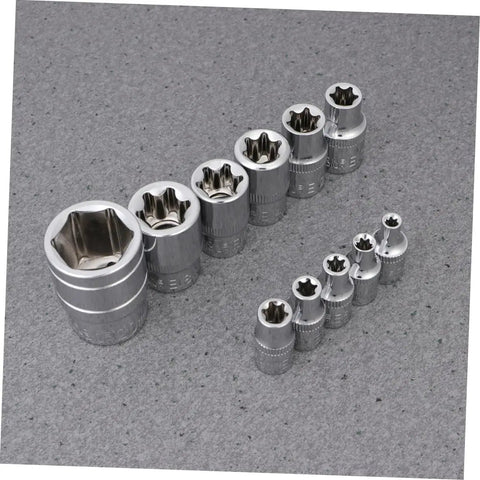 Solid No Frills 11 Piece Vanadium Steel E Sleeve Wrench And Plum Blossom Socket Combo Designed For True Garage Rats Fixing Rides On The Weekend Drives