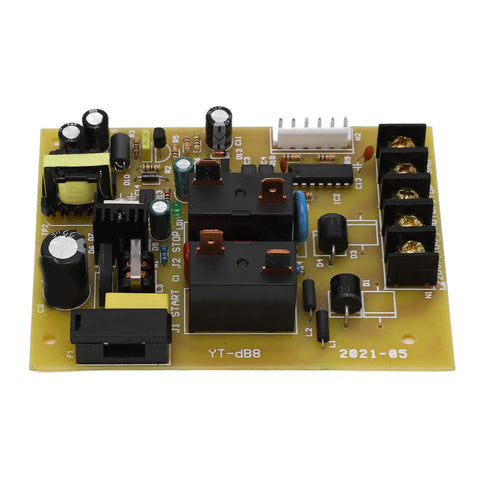 Upgraded Car Tire Balancer Circuit Board Featuring Thick Aluminum Copper Plates To Knock Out Vibration And Keep Your Ride Snug Straight Drop In Swap For Most Shop Frames A Real Dealership Grade Fix close-up view of PCB with components and connectors.