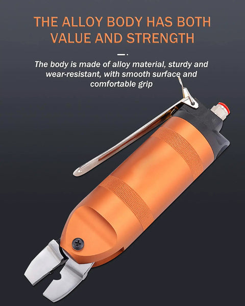 Heavy Duty No Brainer Pneumatic Wire Terminal Crimper For Electrical Connectors with alloy body, 8.27 inches, ergonomic grip.
