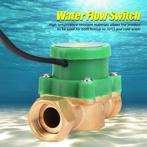 G1/2 To G1/2 Thread Flow Switch Sensor With Electronic Pressure Auto Control 220V for hot and cold water up to 70C
