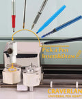 CRAVERLAND universal pen adapter for Maker/Explore cutting machines, white plastic mounted on a vinyl cutter with pens