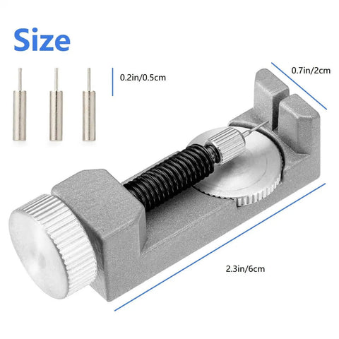 6-Piece Watch Band Link Remover Tool Kit With Spring Bar Tool And Replacement Pins For Easy Diy Metal Watch Band Resizing At Home