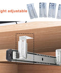 Heavy Duty Ball Bearing Drawer Slides Side Mount Cabinets Tables Built Tough As Nails Rust Resistant Steel Silent Smooth Glide Anti Collision Max Load Capacity Durability Workshop Store DIY Projects Without Glitches Or Annoyances, height adjustable steel bracket on drawer slide