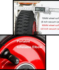 Set Of Four 10 Inch Heavy Duty Rubber Casters Smooth Rolling Tubeless Swivel Wheels With Double Ball Bearings Knockout Steel Plates Built Different For Tool Carts 660 Lb Capacity measuring 10 inch vacuum caster and valve