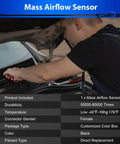 Man installing Mass Airflow Sensor For Chevy Cruze Sonic Trax Buick Encore Verano 1.4L 1.6L 1.8L 2.0L 2.4L AF10422 221354 MAS0321 under hood.