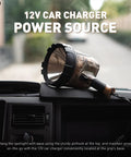 Hunting Spotlight 1500 Lumen Camouflage Handheld Corded 12V Spotlight With Realtree Xtra on car dashboard with corded power source