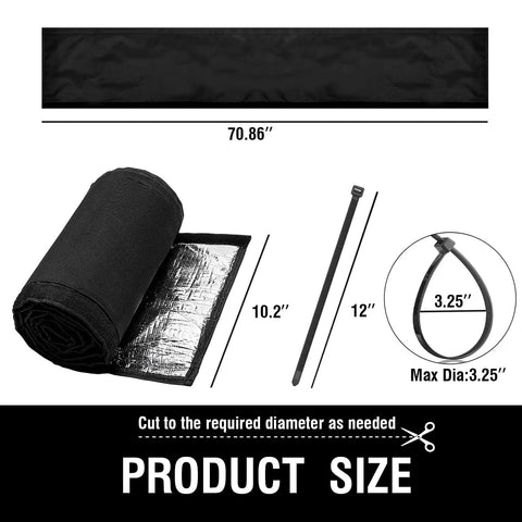 Heavy Duty HVAC Pipe Insulation Wrap For Central Air Conditioning And Mini Splits No Sweat All Weather 70.86 Inch By 10.2 Inch