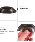 12 Pack Old School Vintage Iron Drawer Knobs And Cabinet Pull Handles With Classic Curved Design For Wardrobe Dresser Cupboard Doors