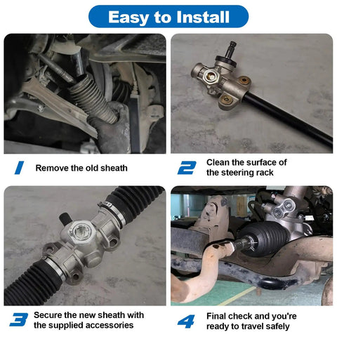 Universal Inner Tie Rod Boot Kit installation steps for cars SUVs and trucks steering systems gearhead approved