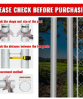 Instructions for measuring post size and distance for One And Three Eighths Inch Chain Link Gate Hinges Kit With Beefy Male And Female Hinges Galvanized Steel Fork Latch Fence Gate Hardware For One And Three Eighths Inch Posts And Frames Built Tough And Easy Install