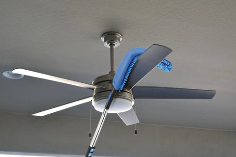 Six Foot Telescoping Extension Pole With Aluminum Shaft And EVA Grip Flip Lock Adjustable Sections cleaning ceiling fan blades