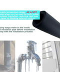 Insulation Foam Pipe Sleeve 2 Inch Inside Diameter, 6 Feet Long, Black, The Workhorse Piping Insulation For Air Conditioning Lines
