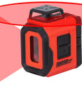 Self Leveling 360 Degree Line Laser With Horizontal And Vertical Beams 50 Ft Range High Precision About Three Sixteenths Inch On The Jobsite