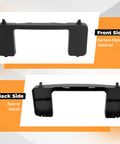 Front and back view of Ford Front Bumper Tow Hook Bolt Cover Cap Rugged Replacement For 2017-2022 F250 F350 F450 F550 Super Duty
