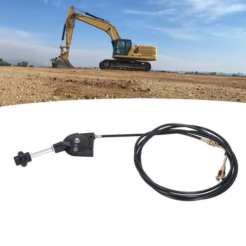 3.5 Meter Quick Release Manual Throttle Cable With Pivot Joint For Excavators And Heavy Equipment responsive throttle control, black cable with pivot joint