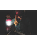 Person holding Beast 400 Lumen LED Lantern With Water And Impact Resistance Long Battery Life Easy Carry Handle IPX4 Weatherproof