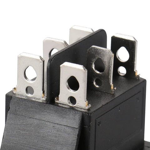 DPDT Momentary Rocker Switch On Off On 6 Pin 3 Position Snap In Toggle Switch 20A 125VAC Marine Boat Automotive Household Weatherproof Heavy Duty CE TUV Certified 1 Pack, 6-pin terminals