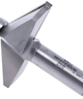 60 Degree Chamfer Router Bit With Carbide Tip Half Inch Shank Two And A Half Inch Diameter One And One Eighth Inch Cutting Length