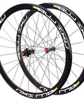 Road Bike Wheelset 700C with Carbon Fiber Hubs, Dope Double Wall Alloy Rims, Sealed Bearing CV Brake, Quick Release