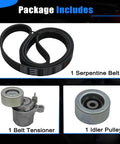 Engine Serpentine Drive Belt Kit Fit 2018 To 2024 Toyota Sienna Lexus RX350 Avalon ES350 3 5L V6 Replace 90K39424A Premium Heavy Duty Drive Belt Compatible With OEM Specs Ensures Smooth Alternator Action And AC Performance Runs Like A Dream. Kit with serpentine belt, tensioner, and idler pulley