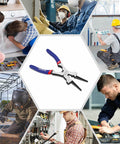Eight Inch Welding Pliers With CR-V Steel Construction, Spring Loaded Non Slip Grips, Multi Function Tool for Cutting Wires