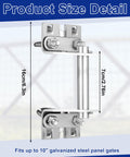 1 Set Heavy Duty T Post Gate Hinge Pins Made From Solid Steel Farm Gate Hanger Hardware with size details shown
