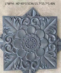 Decorative design of two piece square concrete molds set for walkways and patios perfect for DIY projects plastic paver