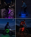Colorful LED Bike Light Kit With Battery Box App And Remote Control Dope Color Lighting Modes For Night Riding On Electric Bicycles And Scooters High Visibility And Style For City Commutes