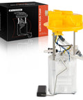 Direct Swap Electric Fuel Pump Module Assembly For Volvo S60 And V60 2011 To 2016 showing yellow top and clear body design.