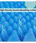 High Density Sound Absorbing Cotton in blue waves, designed for acoustic insulation and noise reduction.