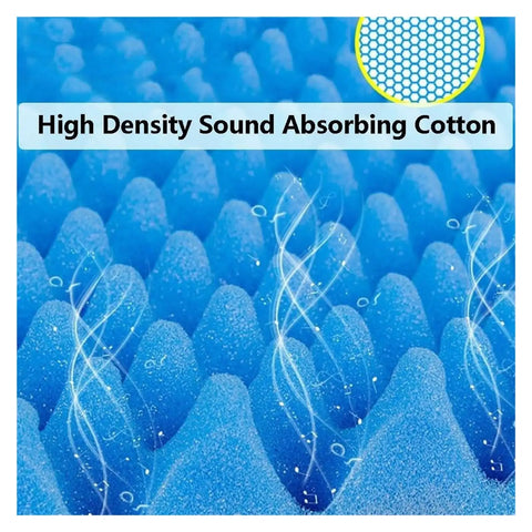 High Density Sound Absorbing Cotton in blue waves, designed for acoustic insulation and noise reduction.