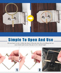 254 Piece Mixed Lynch And Clevis Pins Set With 5 Styles Of Pin Fasteners installed on a hinge demonstrating usage