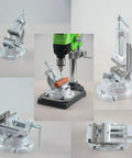 Heavy Duty Drill Press Vise With 0 To 90 Degree Tilt And 360 Degree Swivel Base, 3 Inch Jaws For Precision Metalworking, Ideal Milling And Drilling Fixture With Aluminum Body, Angled, Secure Workholding For DIY And Pros. Shown holding work at angle