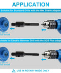 Diamond Core Drill Bit Kit 2-1/2 Inch, 10 Inch Drilling Depth, 5/8-11 Thread, Includes Pilot Bit and SDS Plus and Hex Adapters image