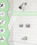 Bathtub Shower Handle Replacement Kit For Pfister Verve Contessa Windsor Faucets with brushed nickel handles in use