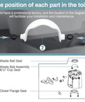 Diagram of Waste Ball Kit For Thetford Aqua Magic Style II Style Lite Style Plus Toilets With Drive Arm And Seals Replaces 34120