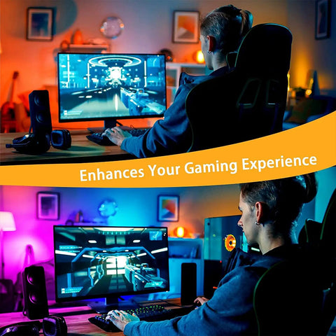 Dope LED Backlight Kit For TV And Monitor Eight Point Two Foot USB Powered With App Control creating immersive gaming visuals