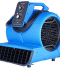 Beefed Up 1/2 HP Air Mover Carpet Dryer Portable Floor Blower With 4 Adjustable Angles 3 Speed Settings 2600 CFM Time Function