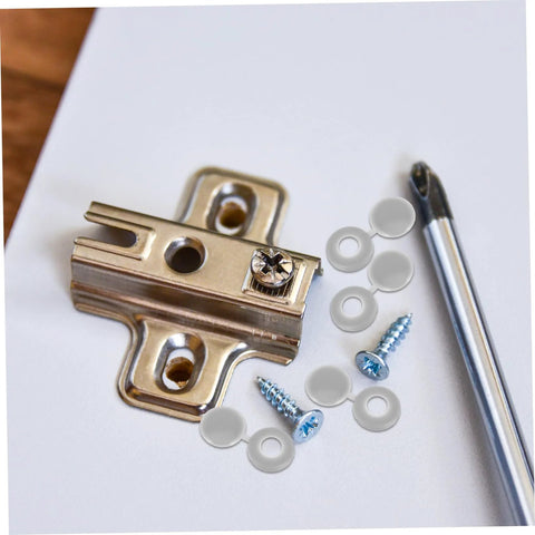 100 Pcs Plastic Screw Caps Protection End Caps Invisible Screw Covers for home, office, and industrial use with screws and bracket