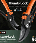 Pruning Shears With Stepless Adjustable Handle For Any Hand Size Beast Mode Garden Clippers with Ultra Sharp SK5 Steel