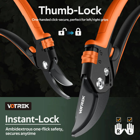 Pruning Shears With Stepless Adjustable Handle For Any Hand Size Beast Mode Garden Clippers with Ultra Sharp SK5 Steel