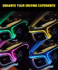 RGB Interior Car LED Strip Lights USB Powered Ambient Lighting With Wireless App And Remote Control in various colors