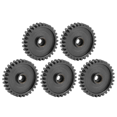 Five Pack Steel Servo Spur Gear Set With 24 Tooth Internal Spline And 0.8 Modulus For Precision Drive Systems Built Tough For Smooth Torque Compatible With 0.8 Modulus Gear Assemblies 30 Teeth Each